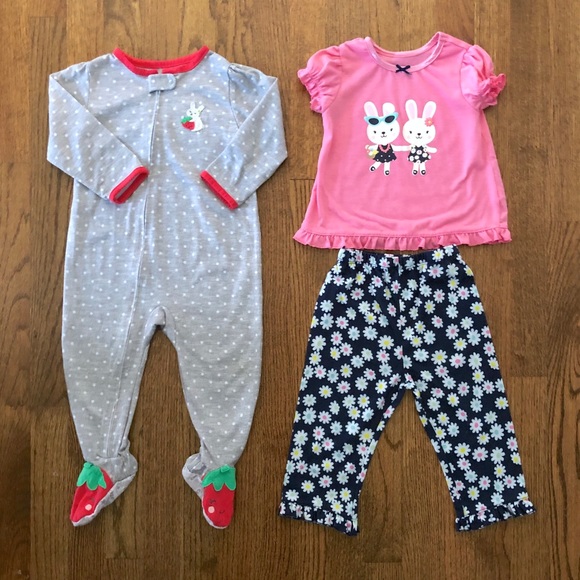 baby girl 18 month pajamas
